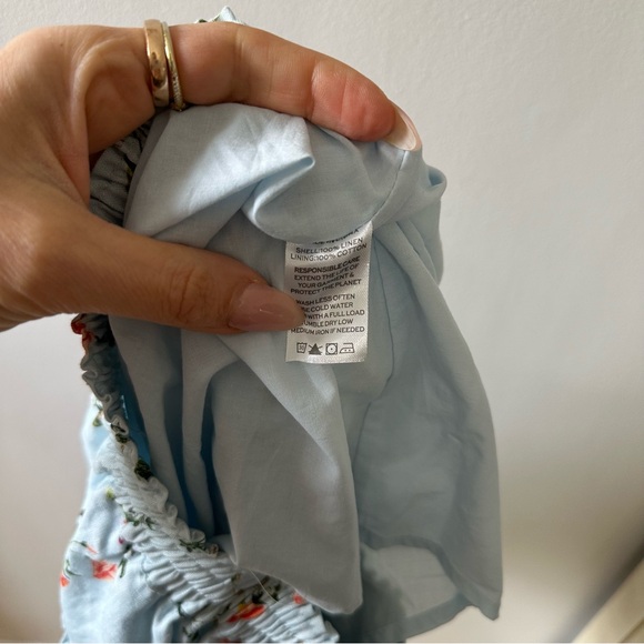 Hill House Home Pond Floral Linen Paz Skirt - Picture 6 of 7